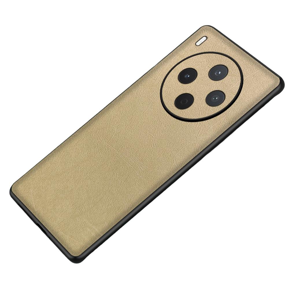 For vivo Y500 Pro 5G Case Silk-Textured PU Leather Coated PC TPU Protective Phone Back Cover