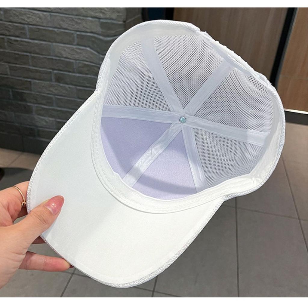 Sunscreen Hat Women's Summer Hat Sweet Flower Embroidery Women's Baseball Cap Summer Thin Sunshade Cap