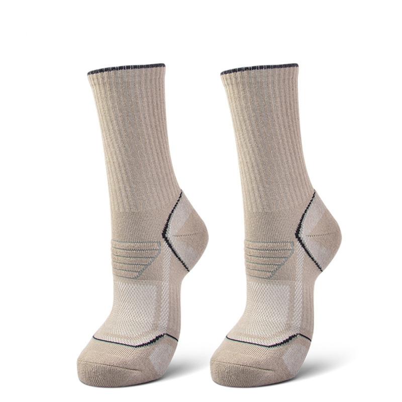 1 Paar dicke Baumwoll-Wandersocken für Wintersport, Klettern und Skifahren, rutschfest