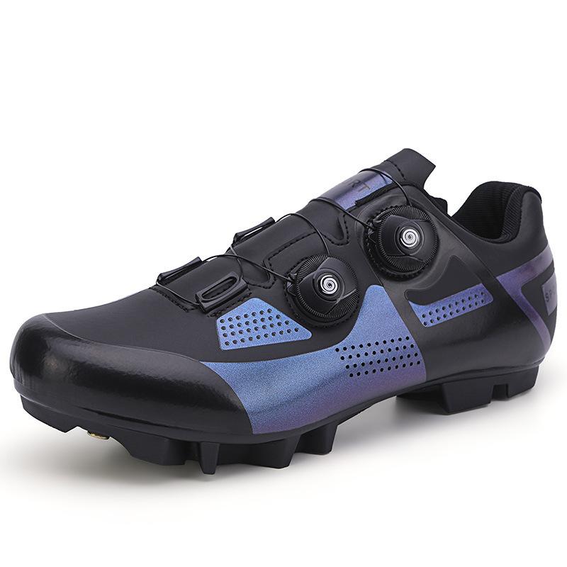 

2203 men s and women s cycling shoes, bicycle shoes, low-top leather surface rotating buckle, large size mountain road unlocked with lock 47