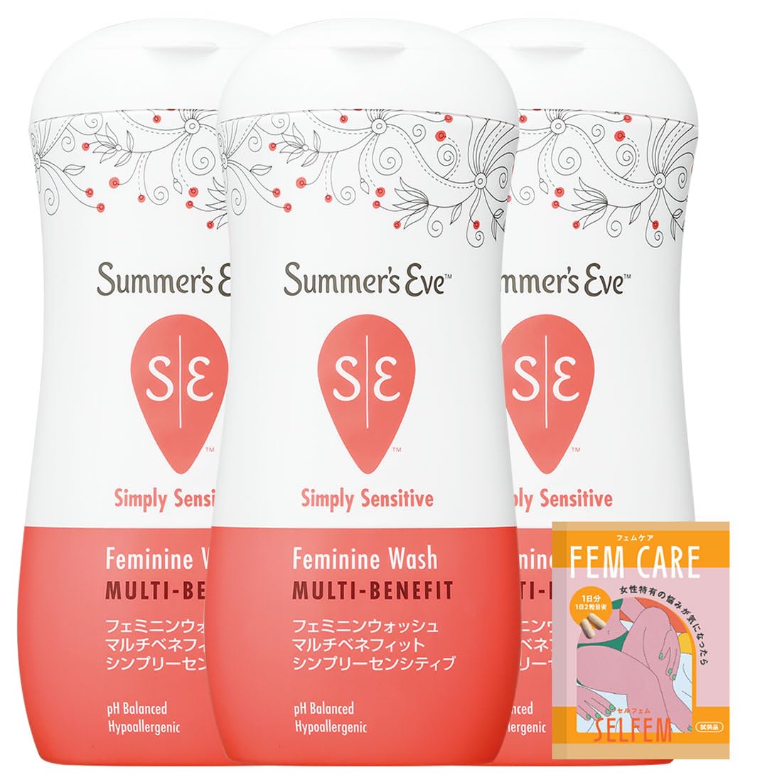 

Eve Femcare Пробный набор Eve Simply Sensitive для деликатной зоны, для чувствительной кожи, включает 2 средства для умывания, таблетницу, Summer s [Официальный производитель/Включает добавку]