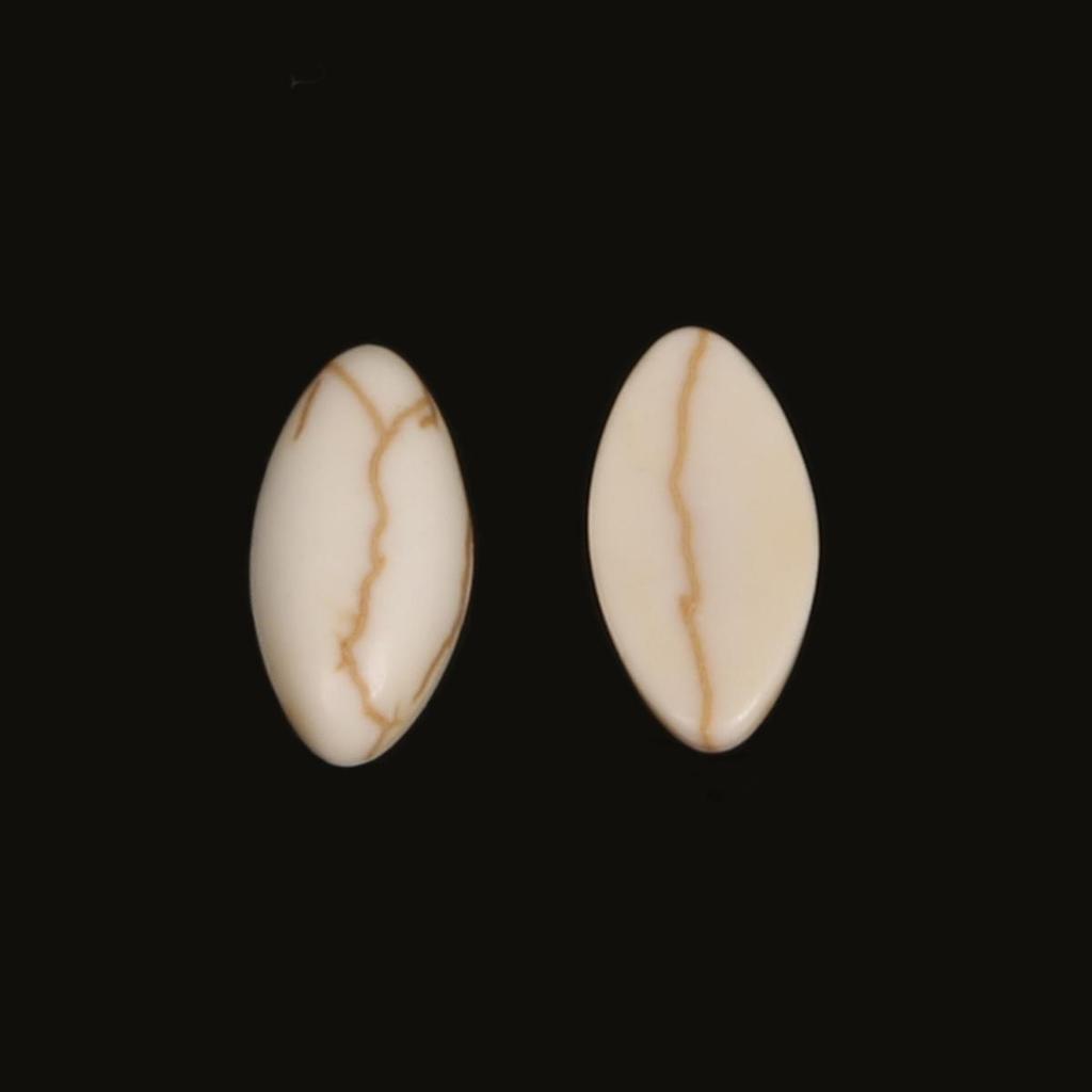 Half Oval Cracked Stone Turquoise Material Flat Back Cabochons For DIY Jewelry Fittings