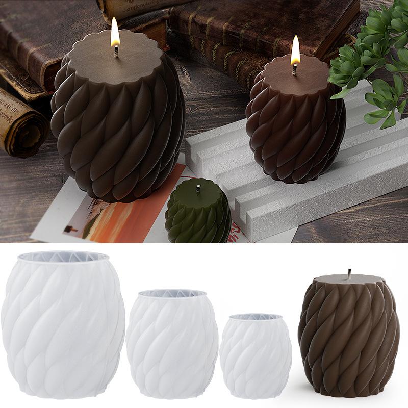 3D Rotating Raindrops Silicone Candle Mold DIY Art Abstract Crafts Scented Candles Soap Molds Making Plaster Resin Casting Molds