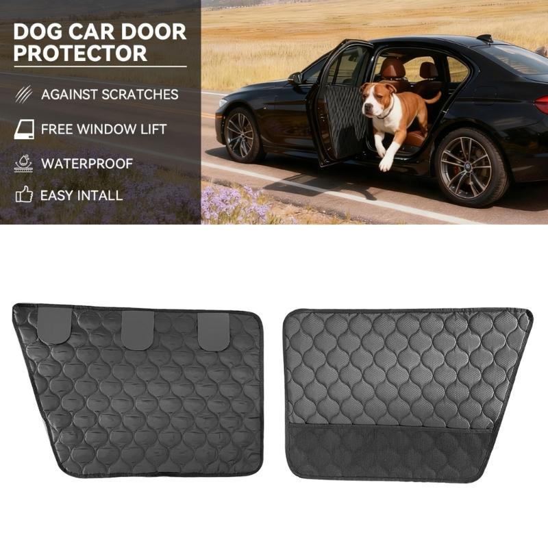 Pack of 2 Double Layer Pet Proof Car Door Covers For Dogs Tear Resistant And Easy To Clean Perfect For SUVs And Sedans