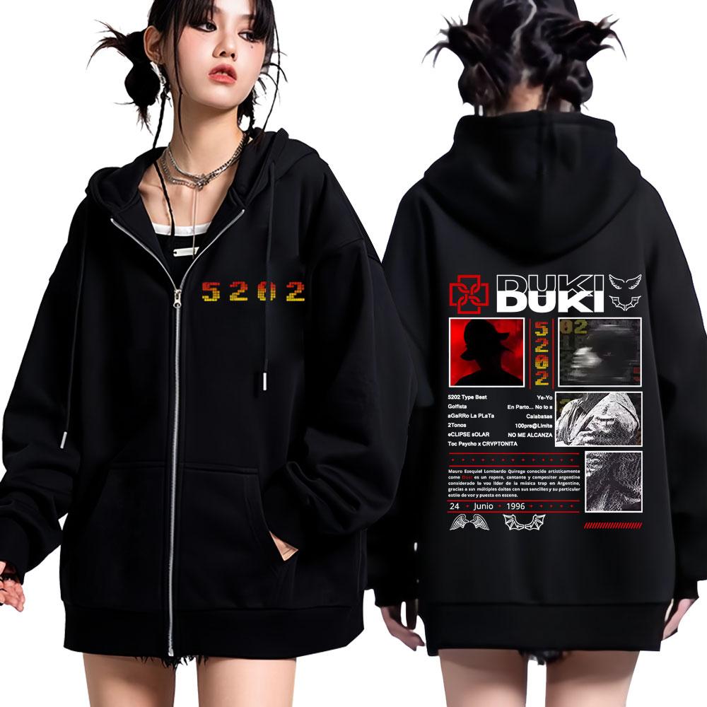 

Rapper Duki 5202 MIXTAPE Album Zipper Hoodies Men s Women Y2k Clothing Loose Zip Up Sweatshirts Oversized Vintage Jackets Coats S чёрный