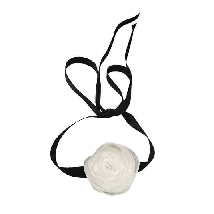 Black White Lace Necklace Choker Jewelry Rose Flower Necklace Anniversary Gifts 1