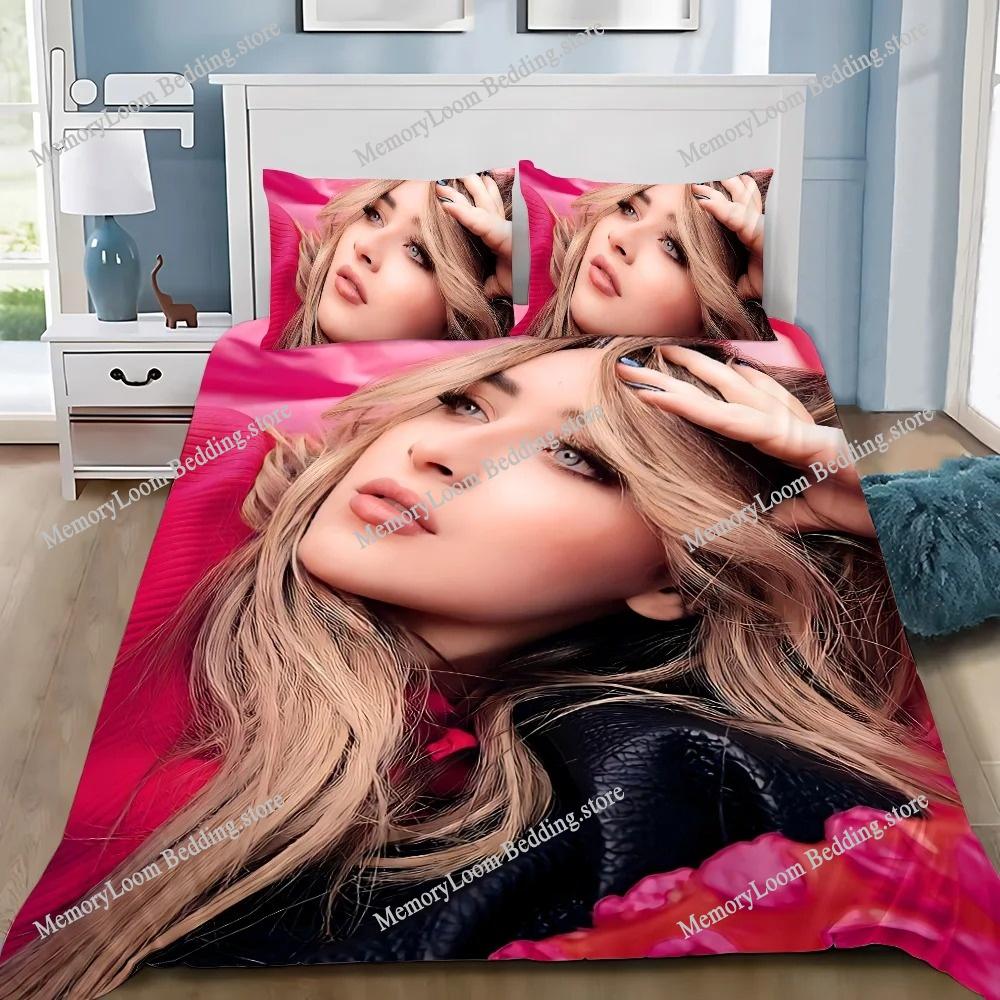 Sabrina CarpenterS Duvet Cover Pillowcase Bedding Set Adult Boy Girl Bedroom Decoration Children Gift Single Double Large Size