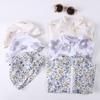 Girls Floral One Piece Swimwear with UPF Sun Protection Quick Dry for Toddlers
