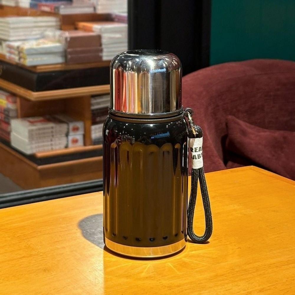 450ml Dual Drink Thermos Keep Warm and Cold Coffee Tea Cup Creative Insulated Water Bottle  Travel