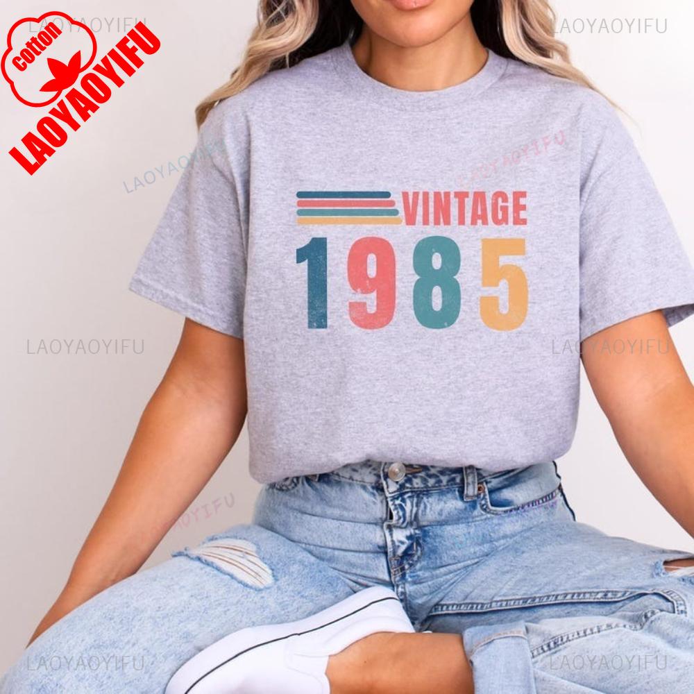 1985 Vintage Graphic T Shirts 1985 T Shirt 40th Birthday Men Women Back In Cotton Shirt Vintage 80s Tshirt Gift Shortsleev