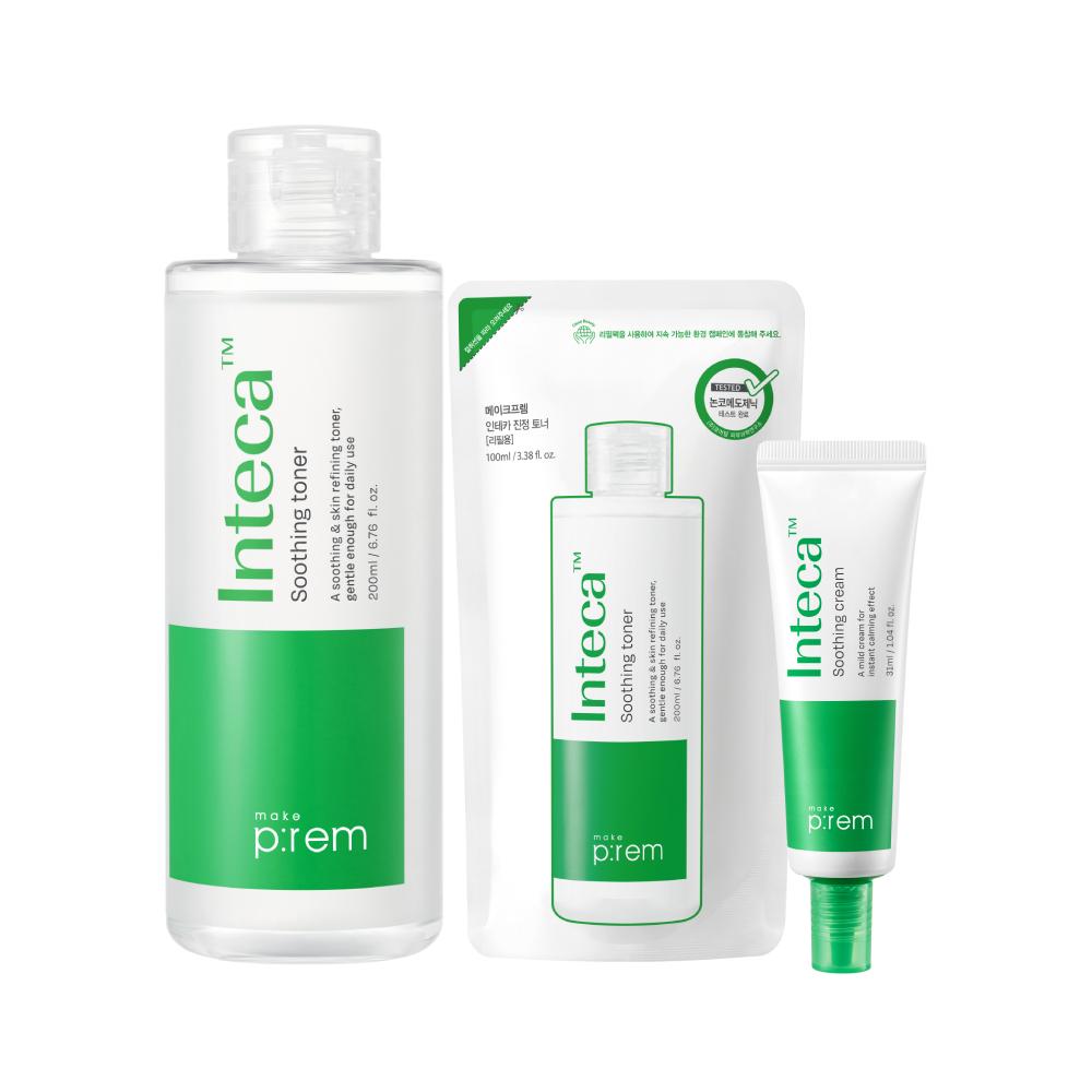 Makeprem Inteca Soothing Toner 200ml Project  + Refill 100ml+cream 31ml 