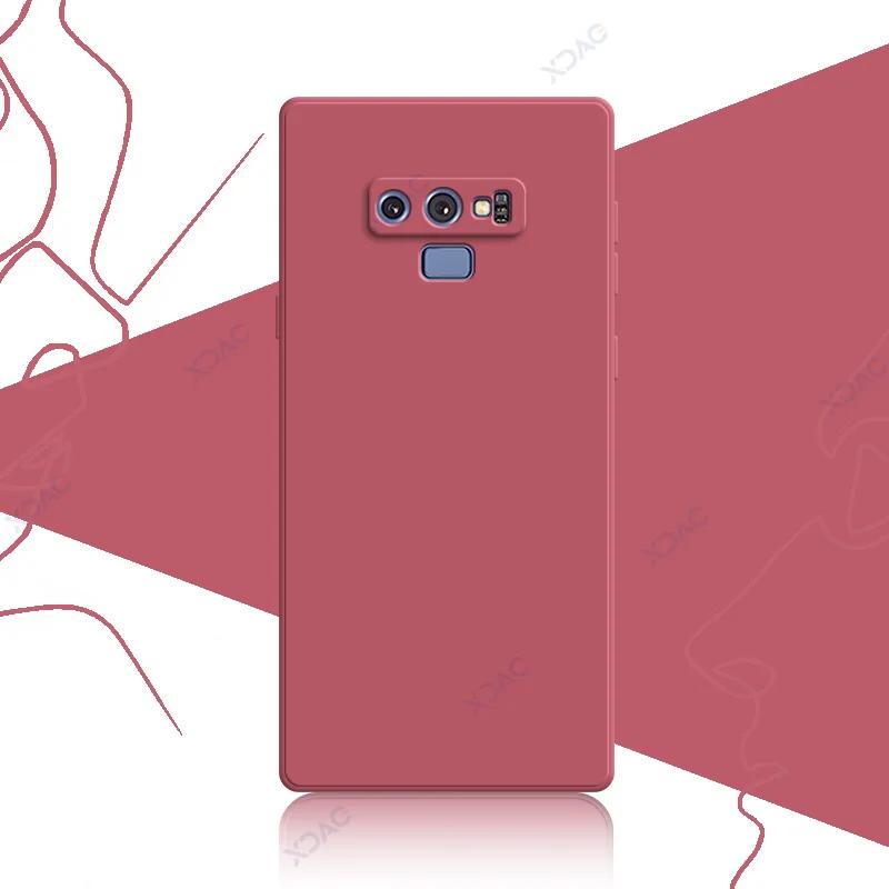 Luxury Square Liquid Silicon Cover Case for Samsung Galaxy Note 9 10 20 Plus Ultra 5G 360 Soft Phone Armor SamsungNote9