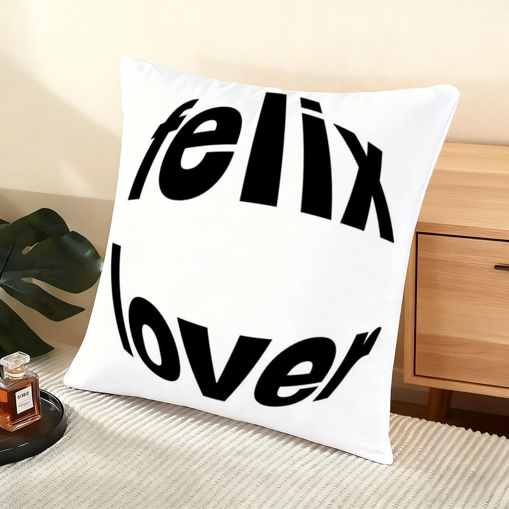Cushion Cover Silky Short Plush Home Sofa Cushion Cover - Invisible Zipper Home Decoration Cool Boy Felix