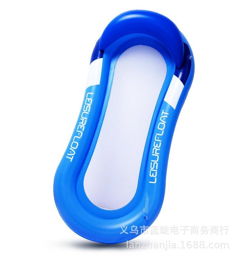 New Transparent Wave Water Inflatable Recliner Floating Row With Breathable Net Water Leisure Floating Bed Swimming Ring 160*90cm
