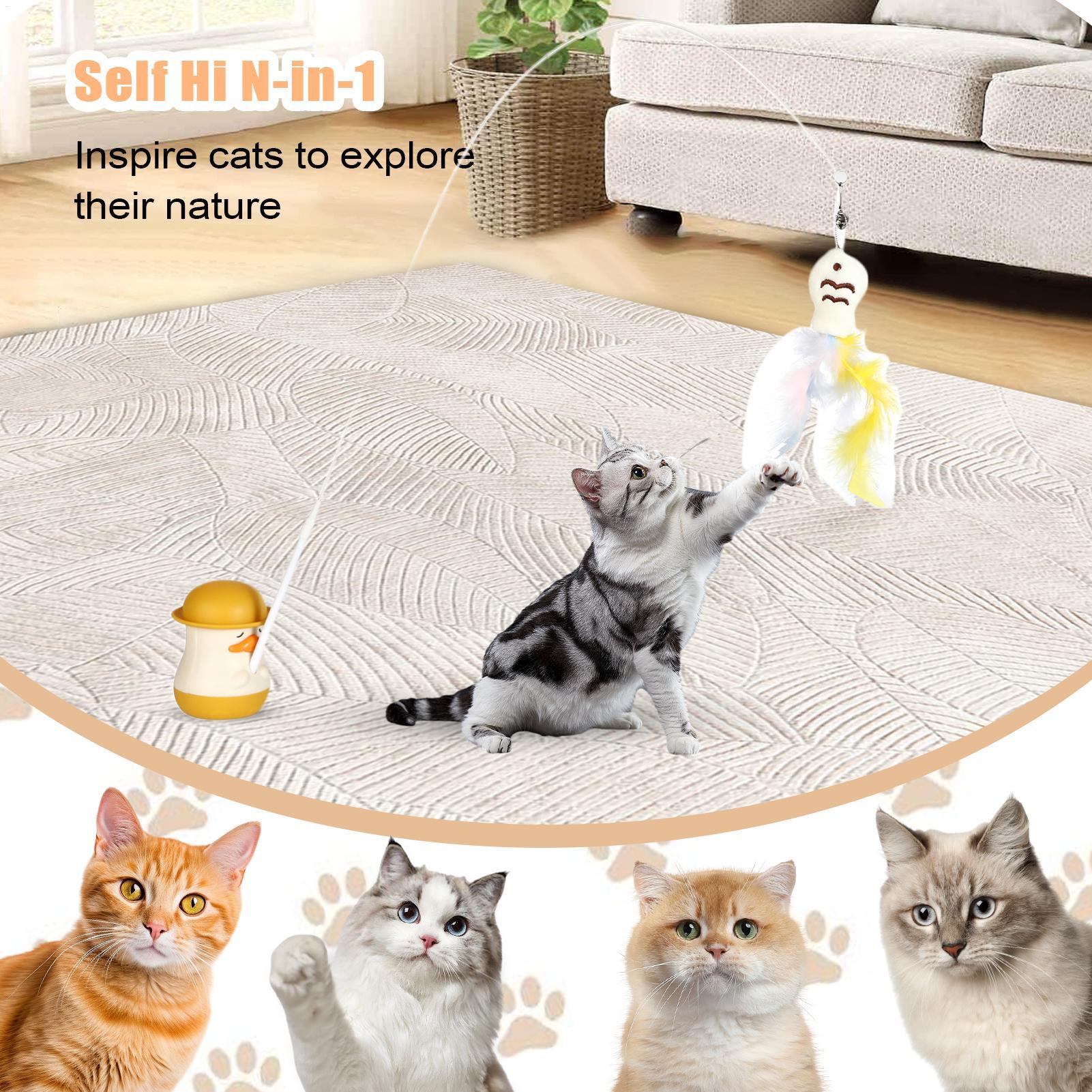 

Cat Toys Stick Game Ergonomic Handle Indoor Cat Toys For Home Couch Corner Furniture Floor Travel Play Enrichment Outdoor China Mainland