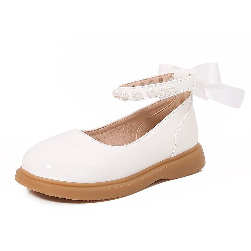 

New girls leather shoes, Mary Jane single shoes, black school children s leather shoes, performance shoes, princess student single shoes, school 34 білий