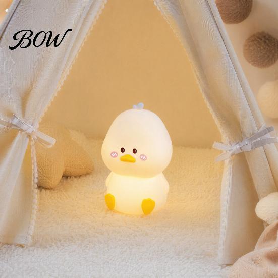Dimmable Atmosphere Night Light Light, Silicone Touch with 30-Min Auto Timer, 7 Color Changing Multi RGB Rechargeable Kids Bedside Lamp, Cute