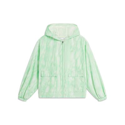 Li Ning Sports Lifestyle Serie Ultraviolettschutz Leichtgewicht Allover-Print Trendige Lockere Kapuzenjacke UPF50+ Sonnenschutzjacke AFDU374-2