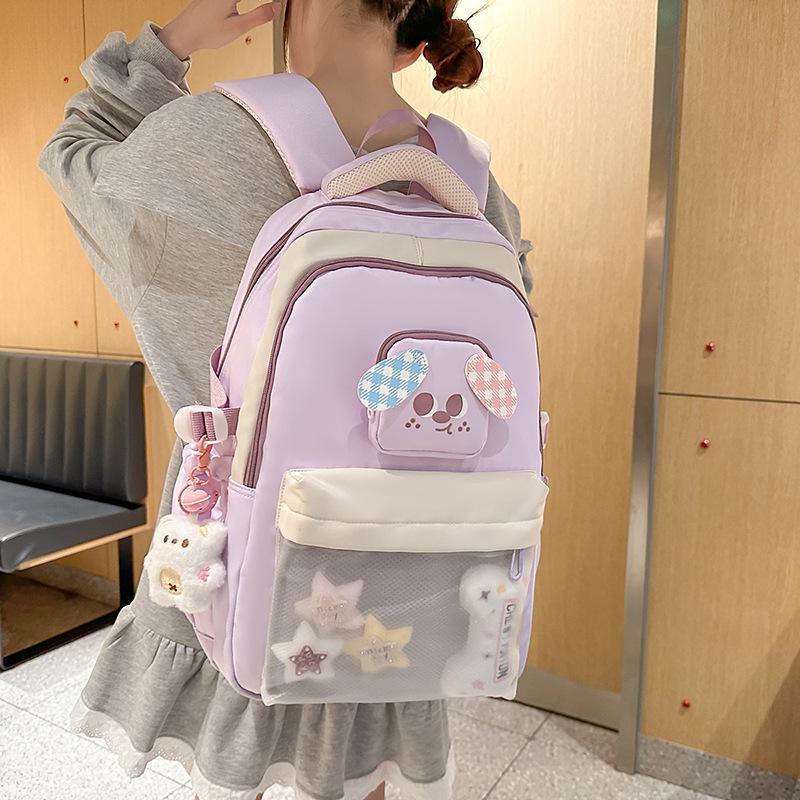 Cute Girl Backpack Female Star Backpack Junior High School Student Schoolbag High Value