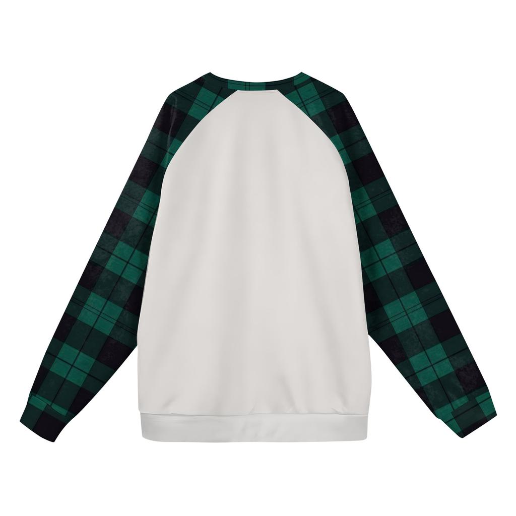 Men's Christmas Raglan Crewneck Fleece Sweatshirt