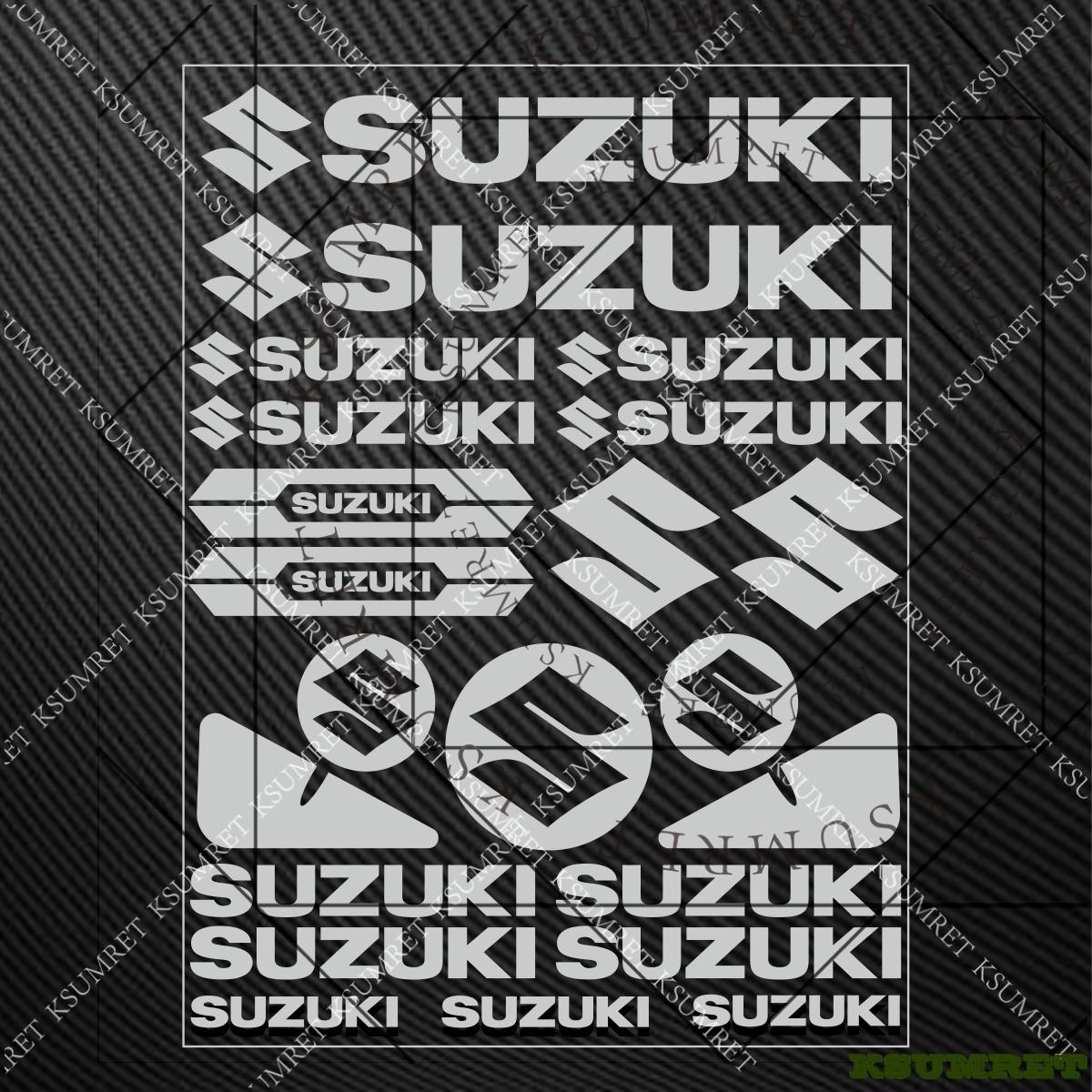 AAGL1 For Suzuki Motorcycle Sticker Moto Stickers Decals Kit Red Silver Blue серебряный