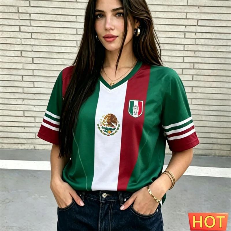 3D Print Jersey Summer Outdoor Sports Breathable Football Unisex Casual V-neck Tees L