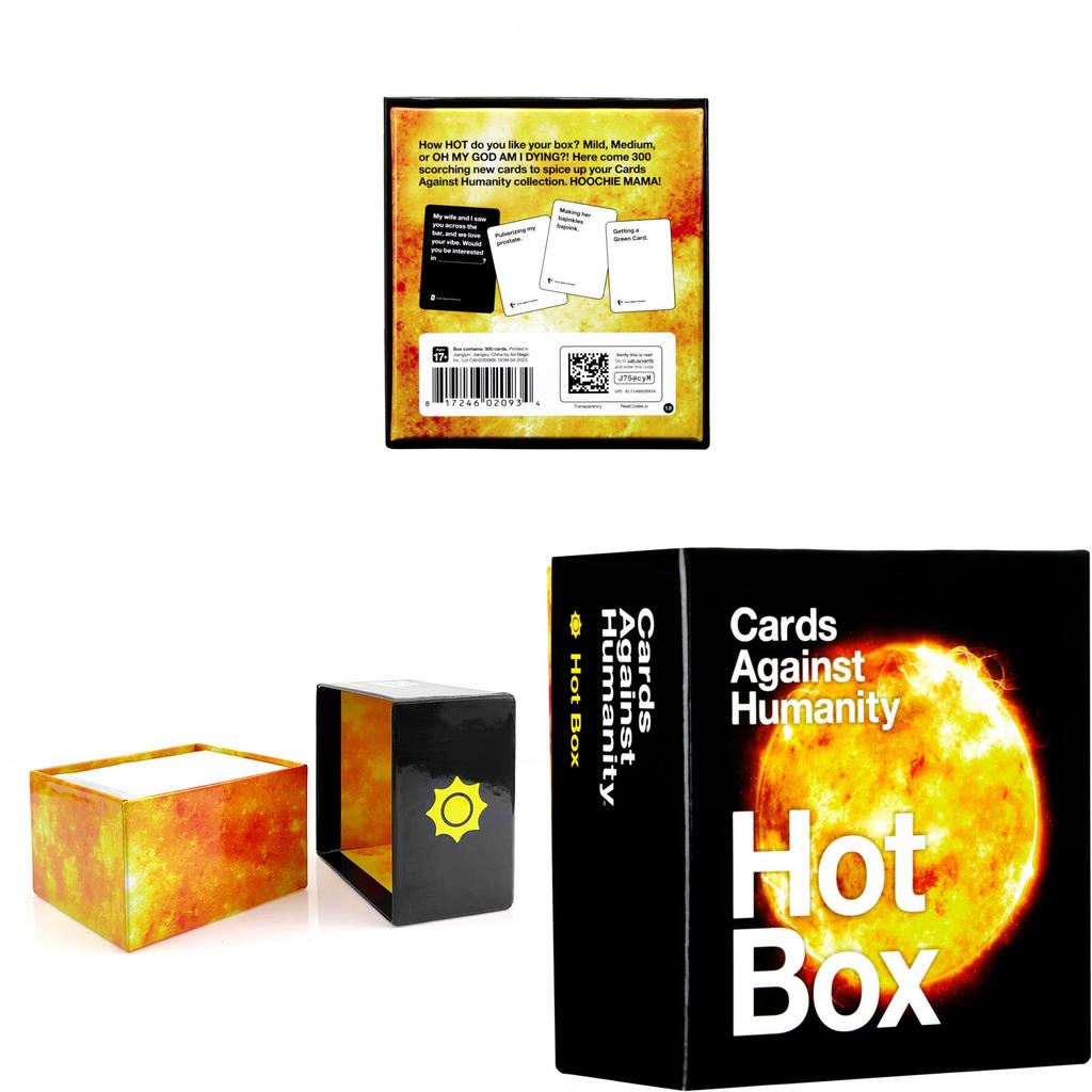 Cards Against Humanity Hot Box Card Game With Copper Paper Material For Party And Family Fun