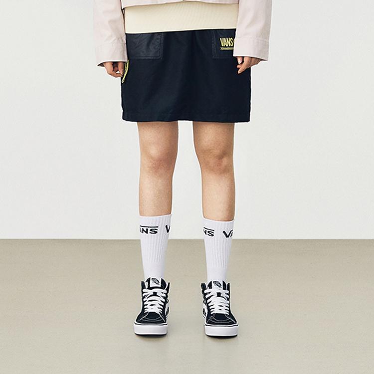 Vans Patchwork Multi-Pocket Fashion Comfortable Sports Casual Skirt Women Skirts Black VN0A54KMBLK