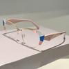 Oversized Cat Eye Glasses Women Stylish Patchwork Rim Optical Frames Trendy Brand Design Blue Light Blocking Eyeglasses