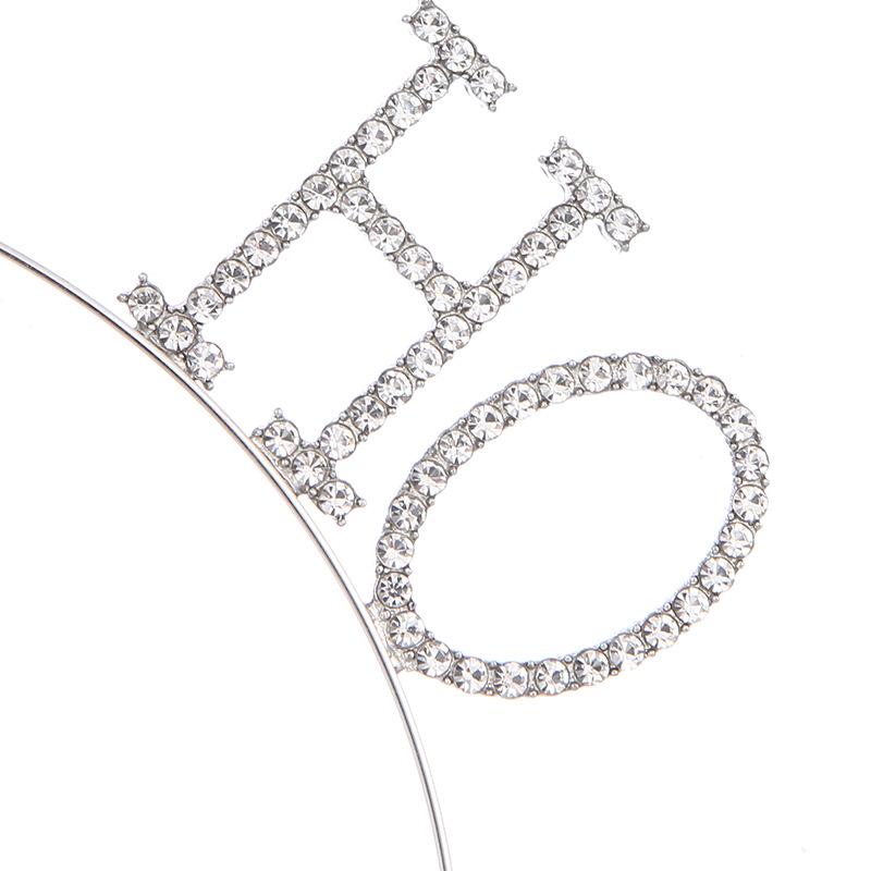 HOHOHO Vánoční čelenka s kamínky - Slavnostní vlasový doplněk na sváteční večírky