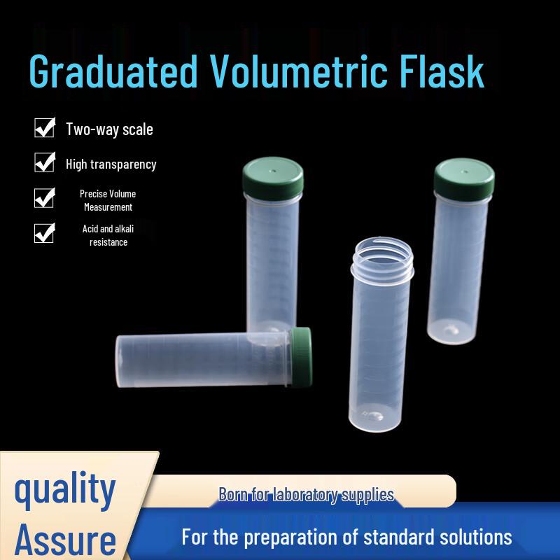 Schleiden 50ml Flat-Bottom PP Centrifuge Tube & Volumetric Flask (10-Pack)
