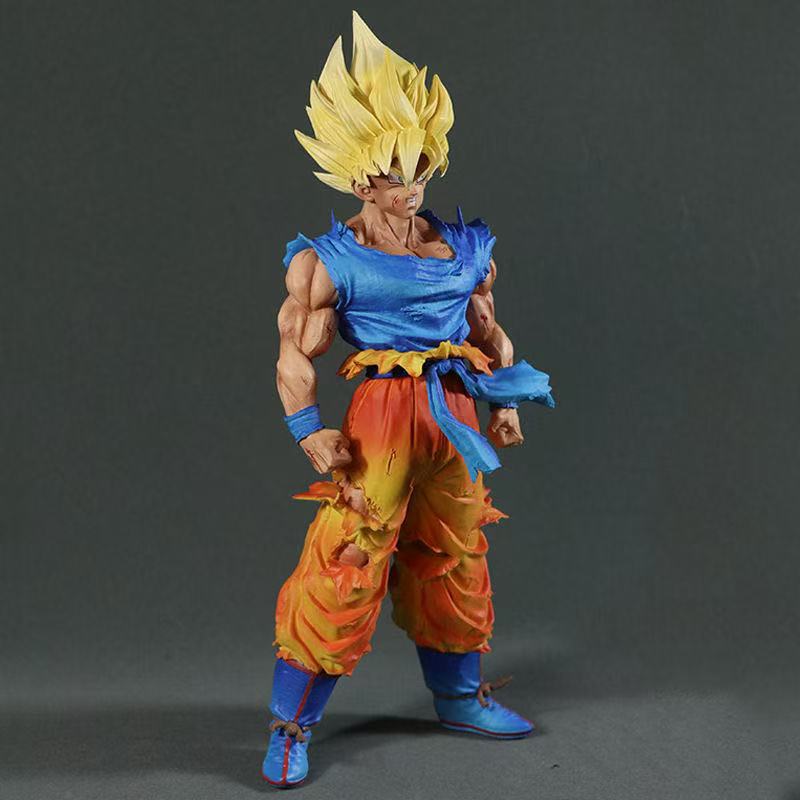 Toys Model 26cm/10.24inch Dragon Ball Z Son Goku Figure Replace Heads Super Saiyan Goku Pvc Statue Collection Gifts