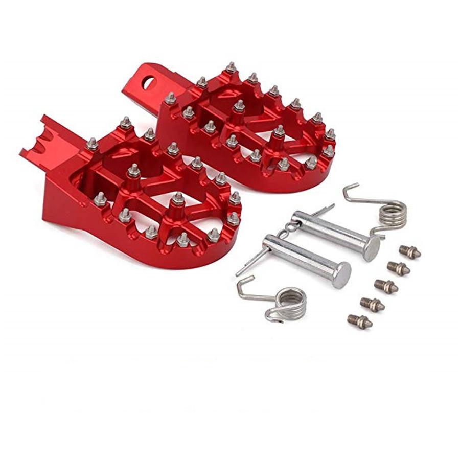 Red Wide Foot Pegs  For CRF XR 50 70 110 Pit Bike PW50 PW80 KLX110 TTR50  XR50