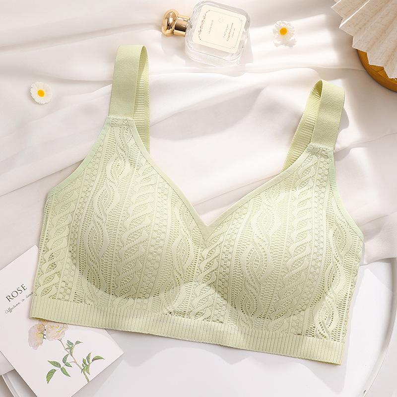 Sexy Lace Bra Seamless Plus Size Bra for Women No Steel Ring Breathable Adjustable Push Up Bra