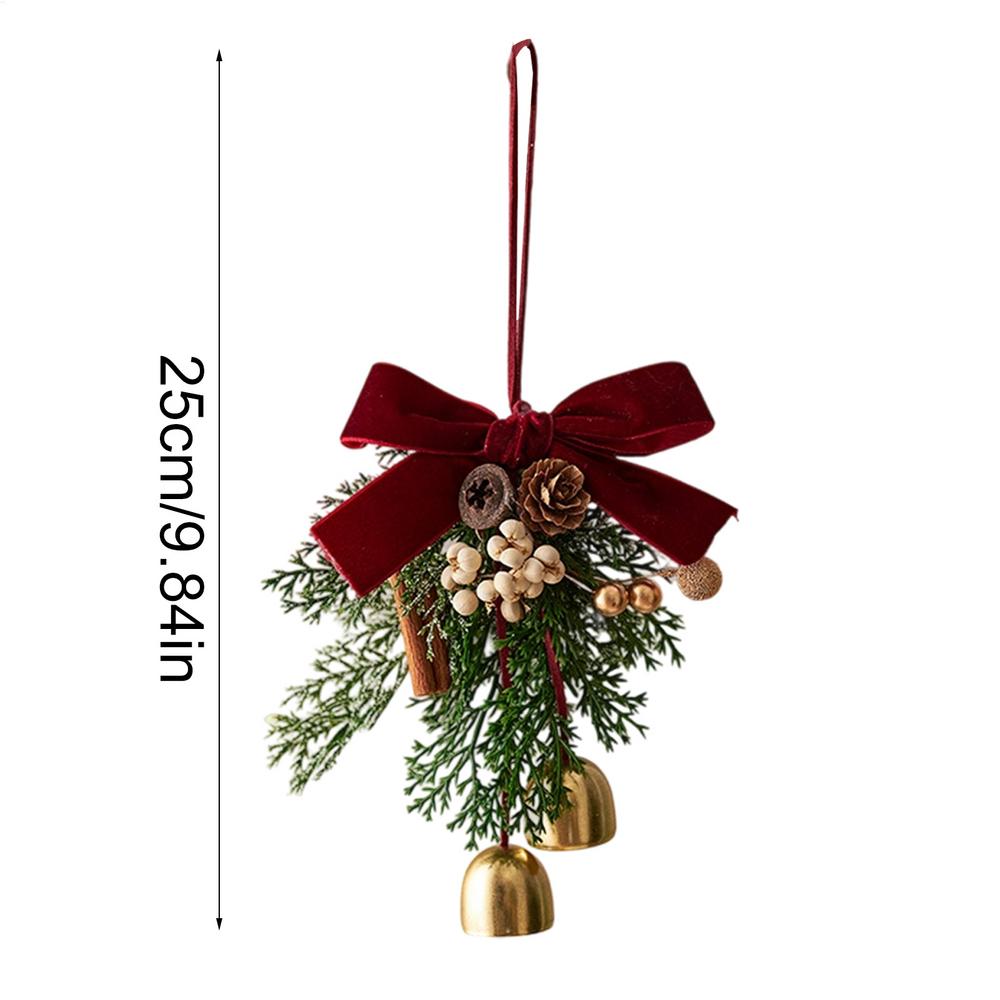 

Christmas Bell Door Decoration Hanging Velvet Bow Pinecone Bell Pendant 2025 Christmas Decorations Christmas Gifts Christmas
