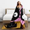 Niedliche Chococats Decke Schwarze Katze Weich Warm Grafik Plüsch Überwurfdecke Für Kinder Schlafzimmer Flanell Tagesdecke Bettdecke