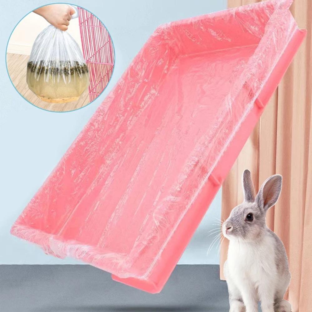 10pcs Elastic Pet Tray Cover Transparent Bird Cage Tray Durable Rabbit Cage Tray Mat  for Dog Cat