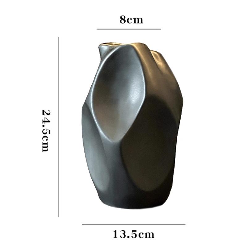 Nordic Ceramic Irregular Shape Vase, Home Dining Table, Living Room Bedroom Office, Tabletop Decor Accessories, Flower Ware, 1Pc