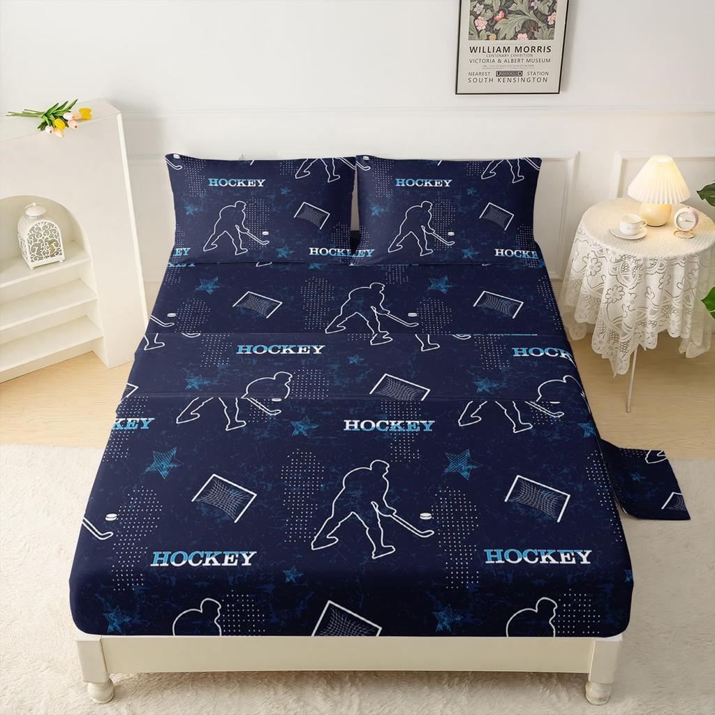 Forest Animal Fox Deer Bear Pattern Sheet Four-Piece Bedroom Room Dormitory Bedding Decoration