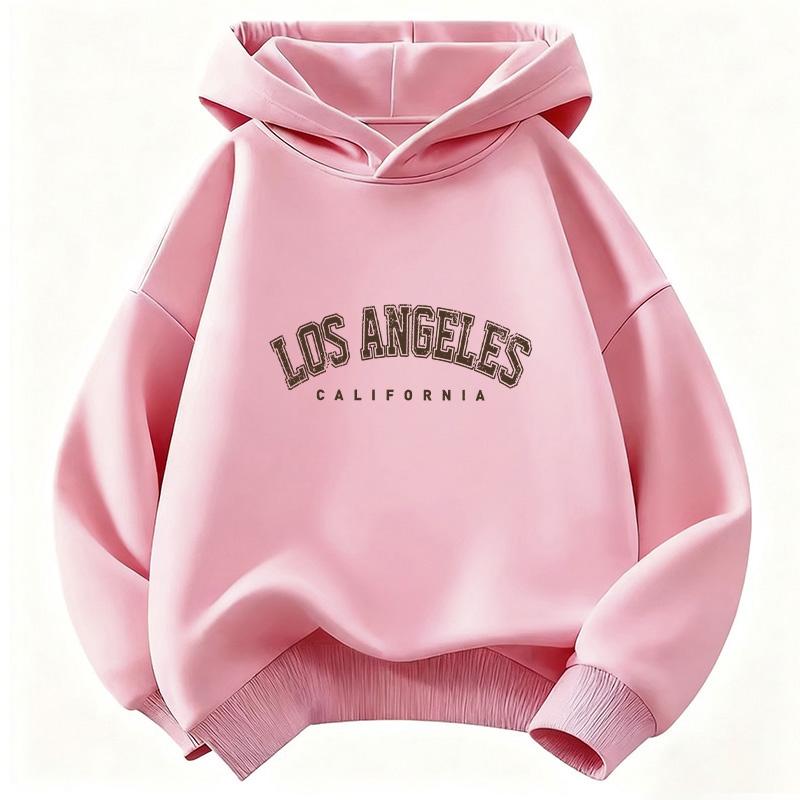 Lässige Mode Los Angeles Kalifornien Buchstaben Hoodie Kinder Kinder Sweatshirt Kapuzenpullover Jungen Mädchen Herbst Winter Hoodies