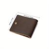 1 PC Retro Minimalist Bifold Leather Card Wallet for Men and Women Wrap Credit Card Holder Porte Carte Wallet