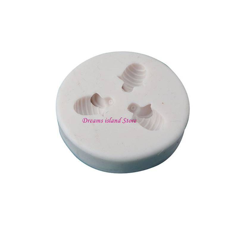 Chocolate Candy 3/7-cavity Little-Bee Fondant Mold Animal Silicone Mold Baking Sugarcraft-Fondant Mold Cake-Decor HX6C 3 bees