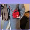 Adorable Cartoon Pattern Mini Bag For Girls Lightweight Small Corduroy Handbag