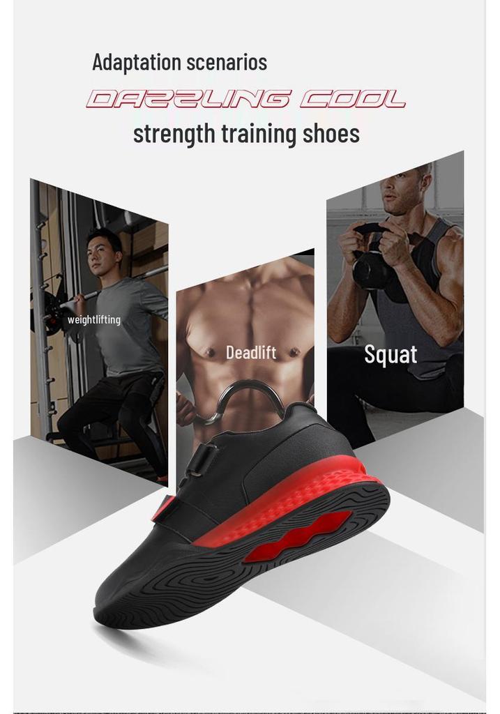 XT6061 Anti-slip Weightlifting Shoes with Wear-resistant Velcro