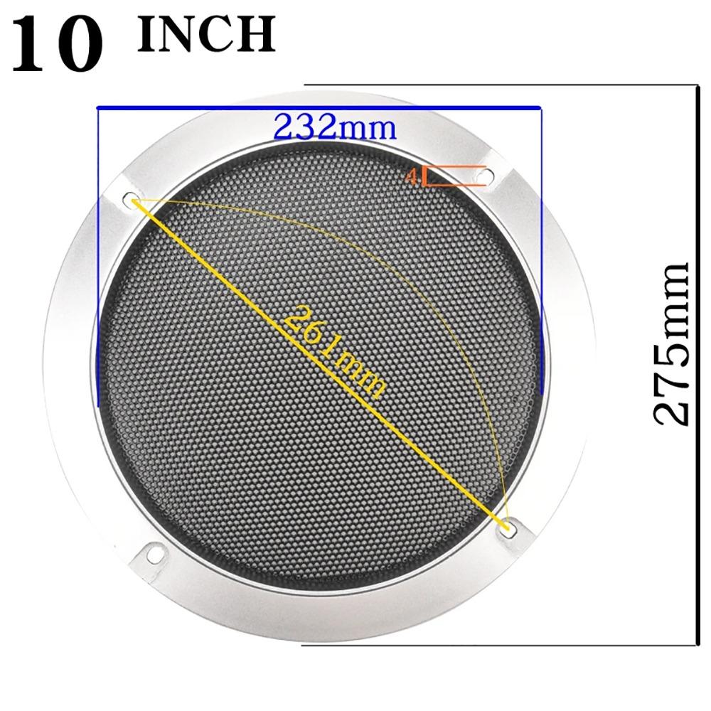 1Pcs 2/3/4/5/6.5/8/10 inch Speaker Net Cover Metal Iron Wire Grilles High-grade Speakers Plastic Frame Enclosure Decorative Mesh