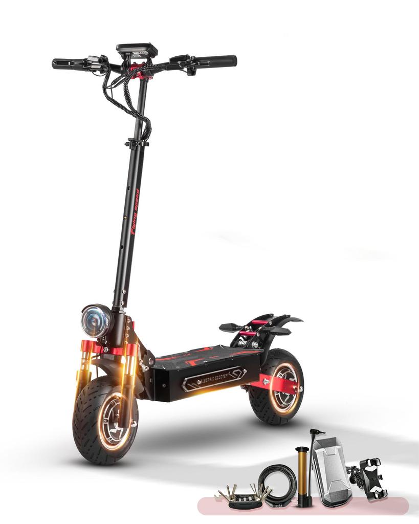 Off-road Electric Scooter BOYUEDA Q7 PRO MAX 10'' Tire 3200W Motor 52V28Ah Battery 70km/h Max Speed 110km Max Range