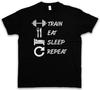 Funny Train Eat Sleep Repeat Tshirt Summer Cotton Oneck Short Sleeve Unisexs T Shirt New S3xl