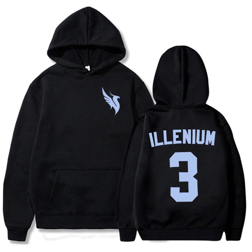 ILLENIUM Print Hoodies Long Sleeve Fashion Winter/Autumn Sweatshirts Fleece Warm Men Women Pullovers Streetwear Graphic Clothing