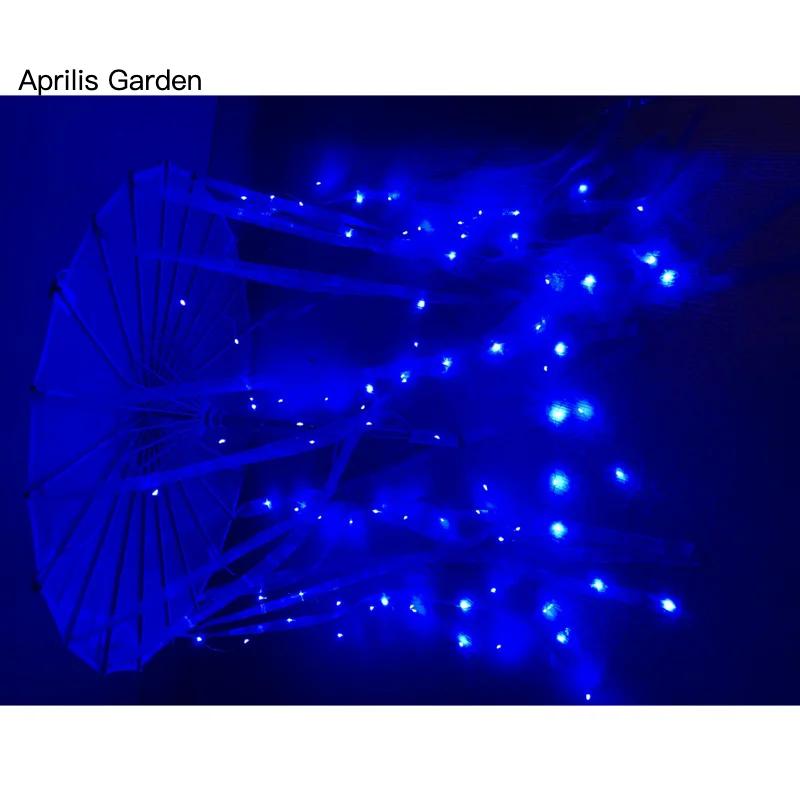 LED Yarn Silk Cloth Lace Decorative Umbrella Beach Parasol Princess Chinese Japan Umbrella Drama Craft Umbrella Cosplay