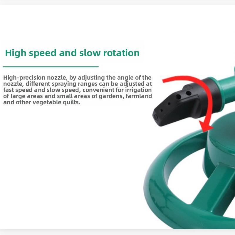 Automatischer Sprinkler, 360 Grad automatisch rotierende Wassersprüh-Sprinklerdüse, Gartenrasen, Gartenbewässerung, Bewässerungszubehör